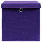 Vidaxl opbergboxen met deksel 4 st 28x28x28 cm paars