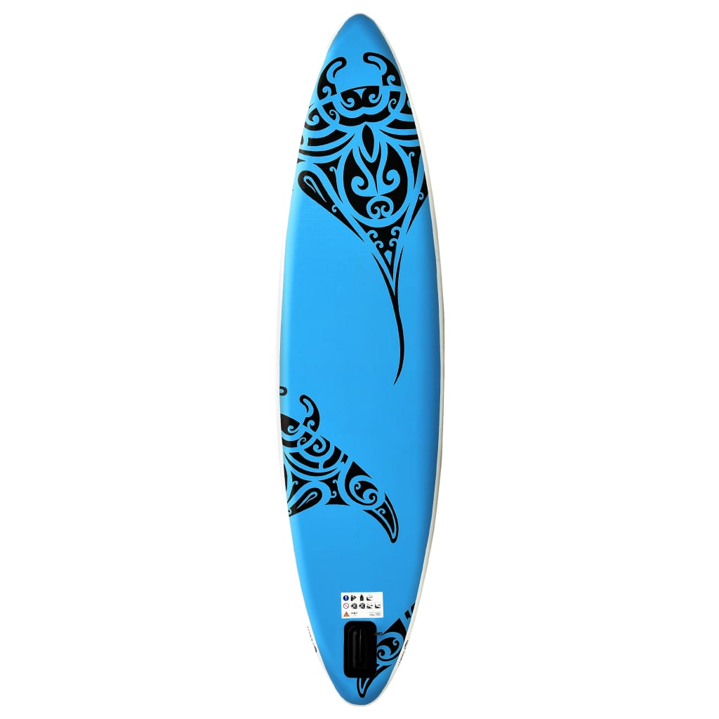 Vidaxl stand up paddleboardset opblaasbaar 366x76x15 cm blauw