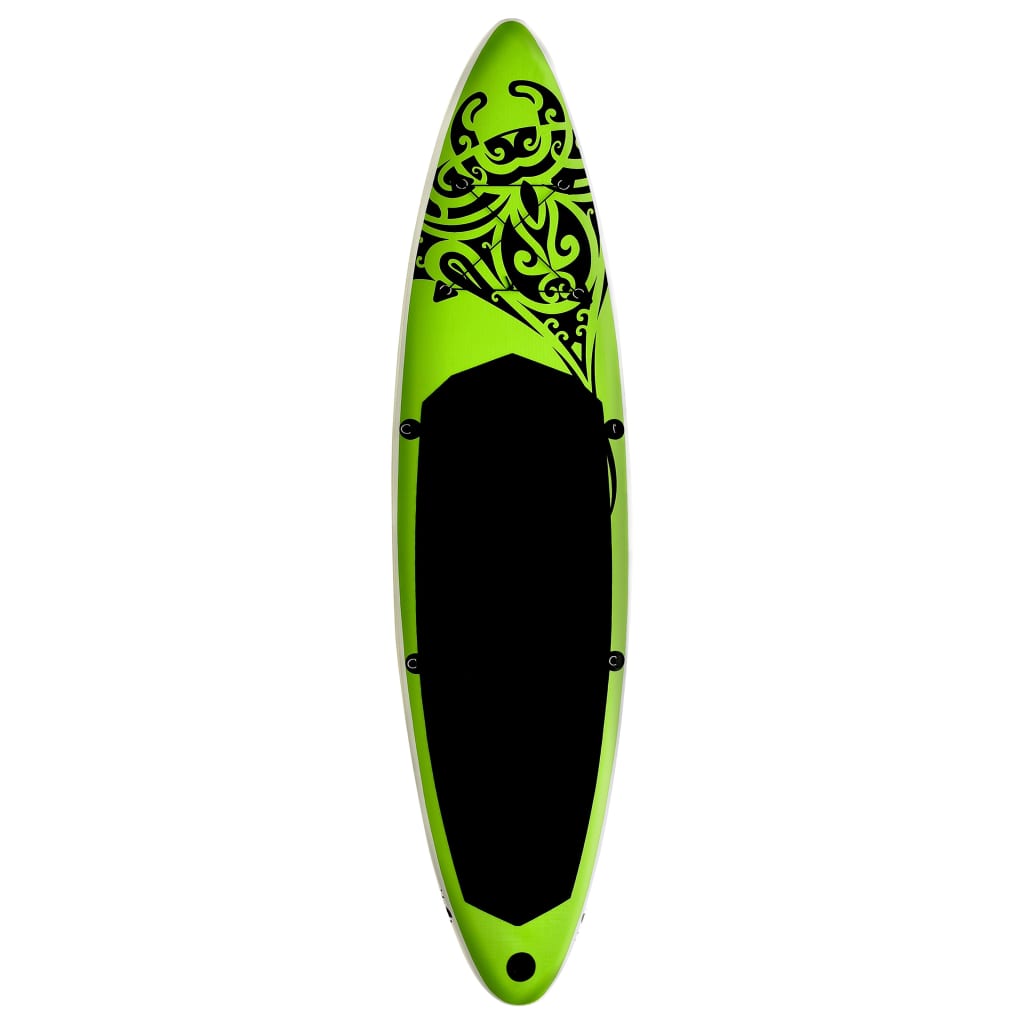 Vidaxl stand up paddleboardset opblaasbaar 366x76x15 cm groen
