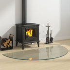 Vidaxl glasplaat voor open haard halfrond 1200x600 mm