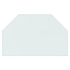 Vidaxl glasplaat openhaard zeshoekig 80x50 cm