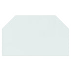 Vidaxl glasplaat openhaard zeshoekig 100x60 cm