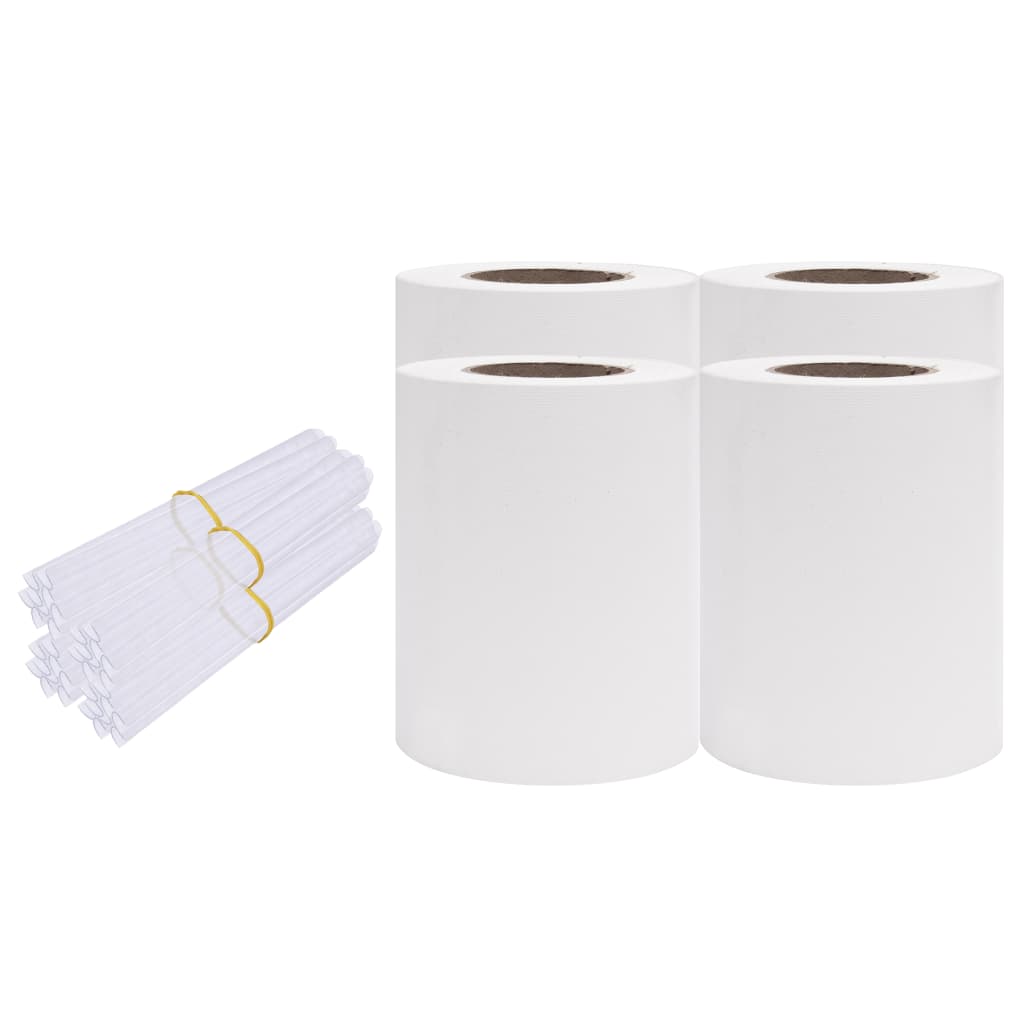 Vidaxl tuinschermen 4 st 35x0,19 m pvc wit