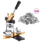 Vidaxl buttonmachine draaipunch met 500 st buttononderdelen 25 mm