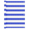Vidaxl balkonscherm 75x300 cm hdpe blauw en wit