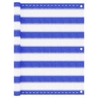 Vidaxl balkonscherm 75x400 cm hdpe blauw en wit