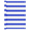 Vidaxl balkonscherm 75x500 cm hdpe blauw en wit
