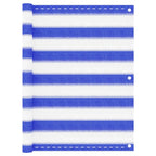 Vidaxl balkonscherm 75x500 cm hdpe blauw en wit