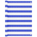 Vidaxl balkonscherm 90x400 cm hdpe blauw en wit