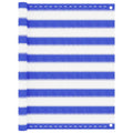 Vidaxl balkonscherm 90x500 cm hdpe blauw en wit