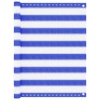 Vidaxl balkonscherm 90x600 cm hdpe blauw en wit