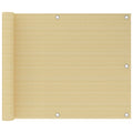 VidaXL Balkonscherm 75x500 cm HDPE beige