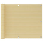 VidaXL Balkonscherm 75x500 cm HDPE beige