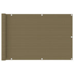 VidaXL Balkonscherm 90x500 cm HDPE taupe