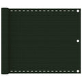 Vidaxl balkonscherm 75x300 cm hdpe donkergroen