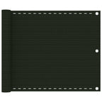 Vidaxl balkonscherm 75x600 cm hdpe donkergroen