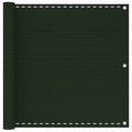 Vidaxl balkonscherm 90x500 cm hdpe donkergroen