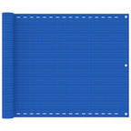 Vidaxl balkonscherm 75x400 cm hdpe blauw