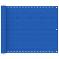 Vidaxl balkonscherm 75x500 cm hdpe blauw