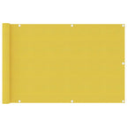 Vidaxl balkonscherm 90x400 cm hdpe geel