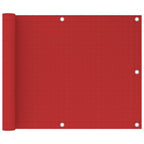 Vidaxl balkonscherm 75x300 cm hdpe rood
