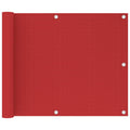 Vidaxl balkonscherm 75x600 cm hdpe rood