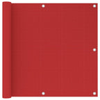 Vidaxl balkonscherm 90x300 cm hdpe rood