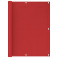 Vidaxl balkonscherm 120x400 cm hdpe rood
