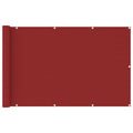 Vidaxl balkonscherm 120x600 cm hdpe rood