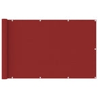 Vidaxl balkonscherm 120x600 cm hdpe rood