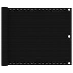 Vidaxl balkonscherm 75x600 cm hdpe zwart