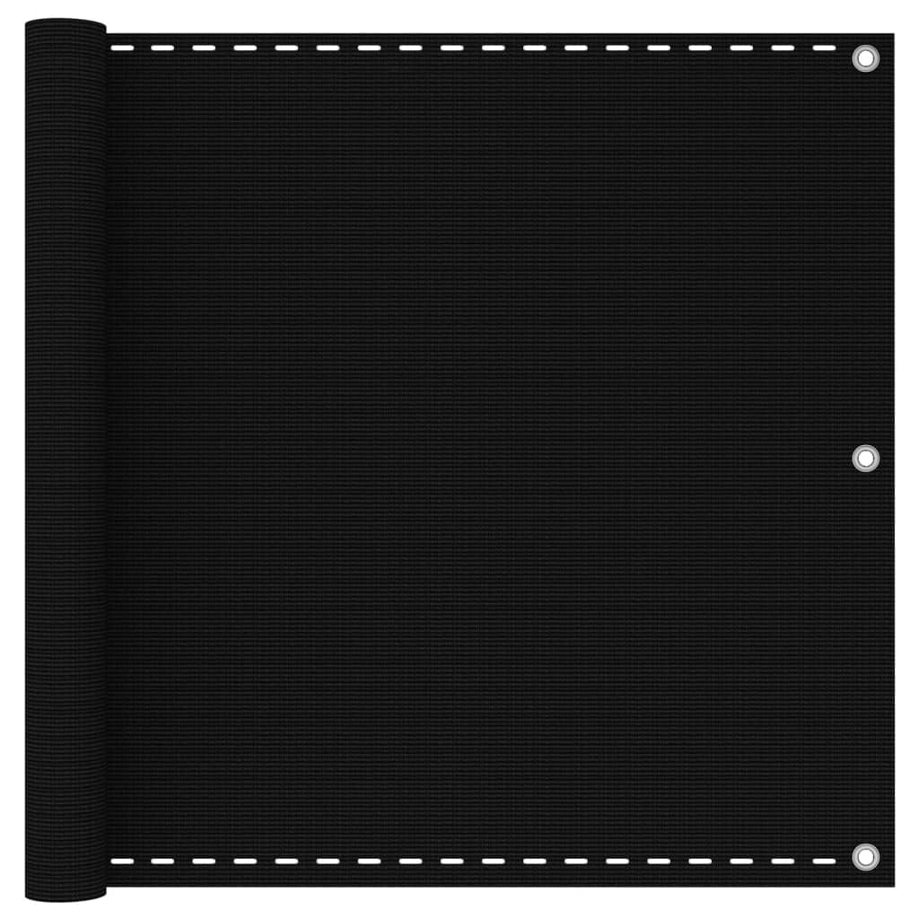 VidaXL Balkonscherm 90x500 cm HDPE zwart