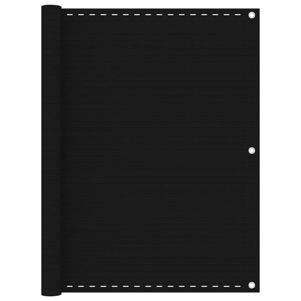 Vidaxl balkonscherm 120x400 cm hdpe zwart