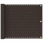 VidaXL Balkonscherm 75x400 cm HDPE bruin