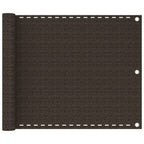 VidaXL Balkonscherm 75x500 cm HDPE bruin