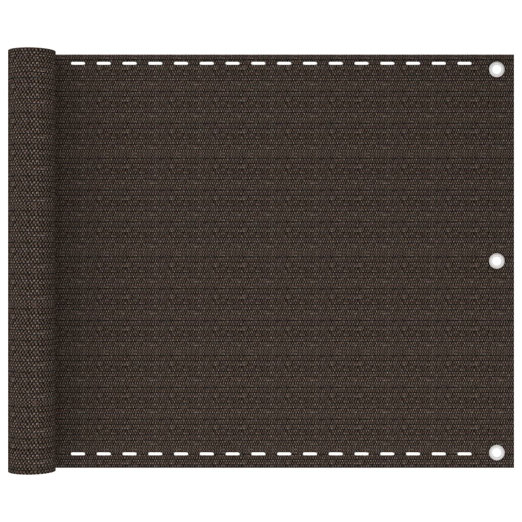 VidaXL Balkonscherm 75x500 cm HDPE bruin
