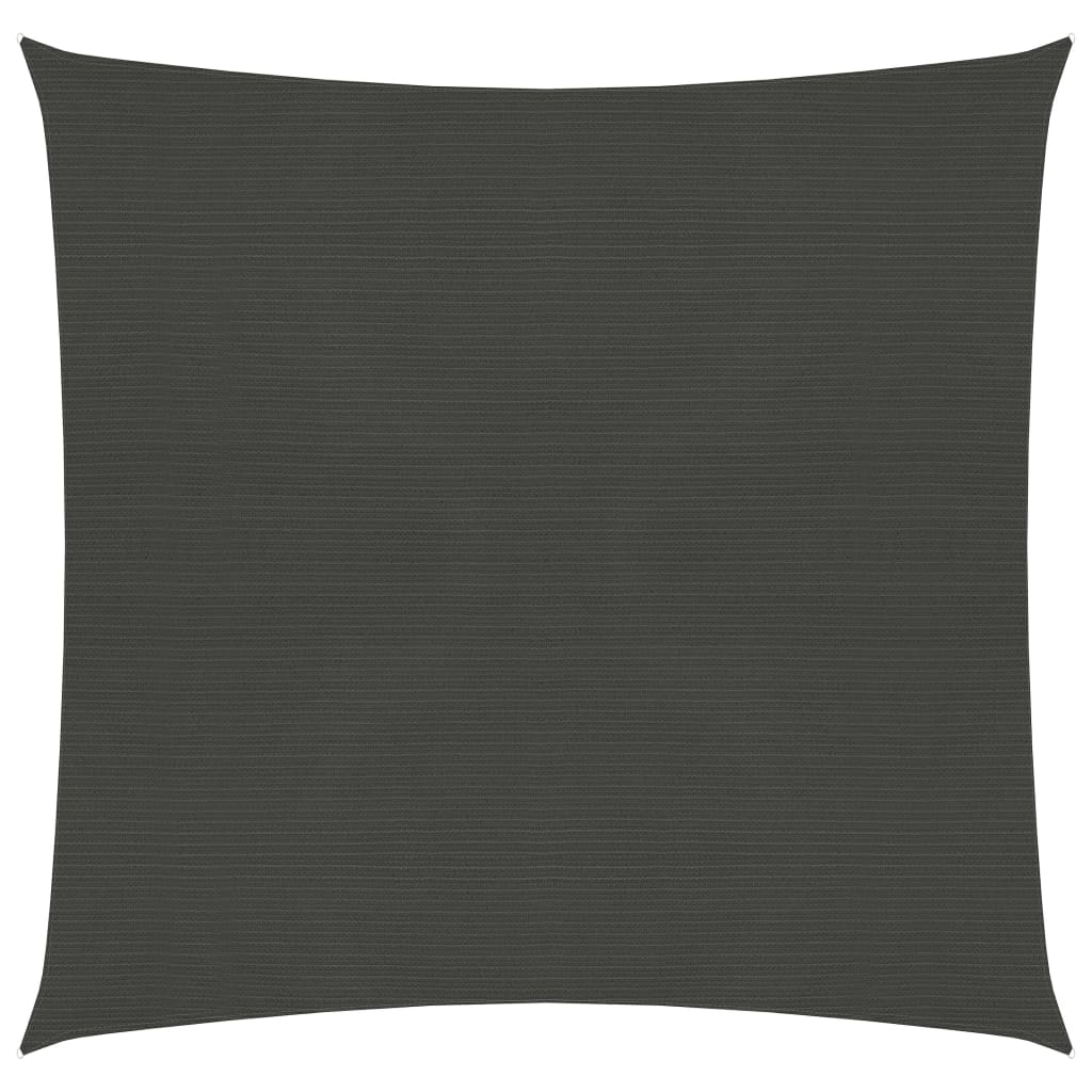 VidaXL Zonnezeil 160 g/m² 2,5x2,5 m HDPE antracietkleurig