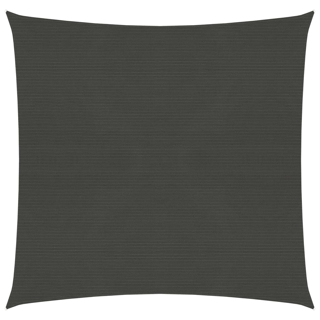 VidaXL Zonnezeil 160 g/m² 4x4 m HDPE antracietkleurig