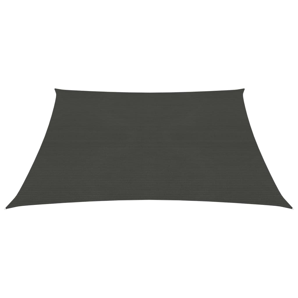 VidaXL Zonnezeil 160 g/m² 5x5 m HDPE antracietkleurig