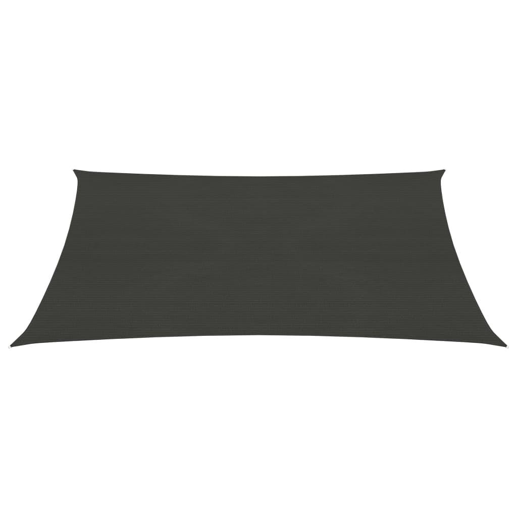 VidaXL Zonnezeil 160 g/m² 2x2,5 m HDPE antracietkleurig