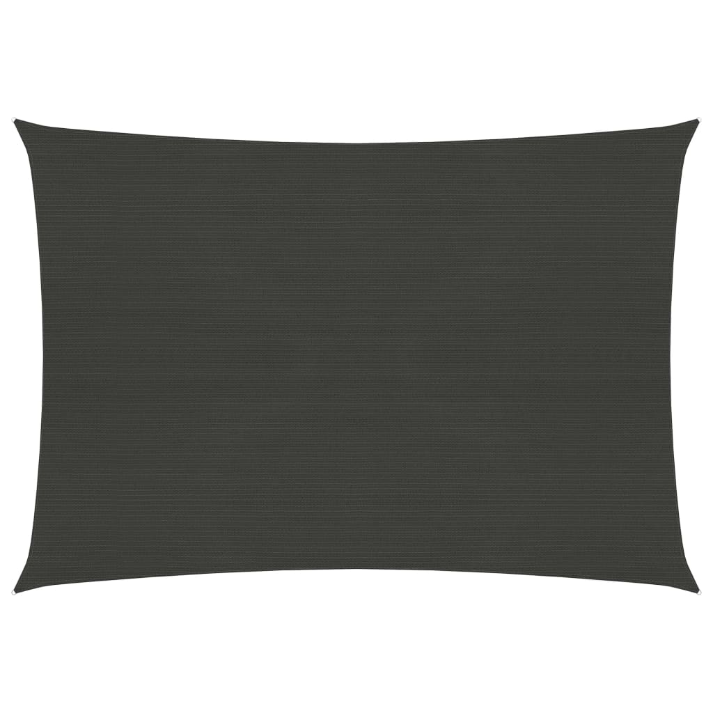VidaXL Zonnezeil 160 g/m² 2,5x3 m HDPE antracietkleurig