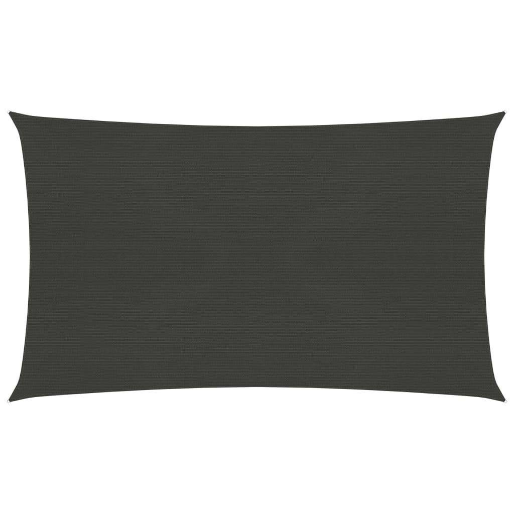VidaXL Zonnezeil 160 g/m² 2,5x5 m HDPE antracietkleurig