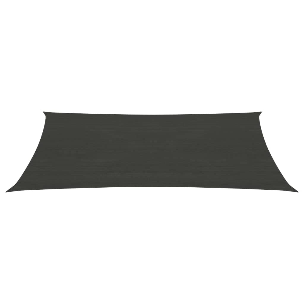 VidaXL Zonnezeil 160 g/m² 2,5x5 m HDPE antracietkleurig