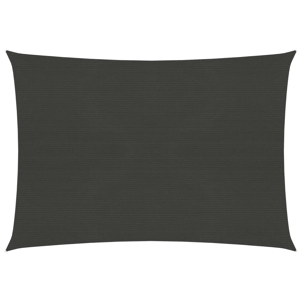 VidaXL Zonnezeil 160 g/m² 3,5x4,5 m HDPE antracietkleurig