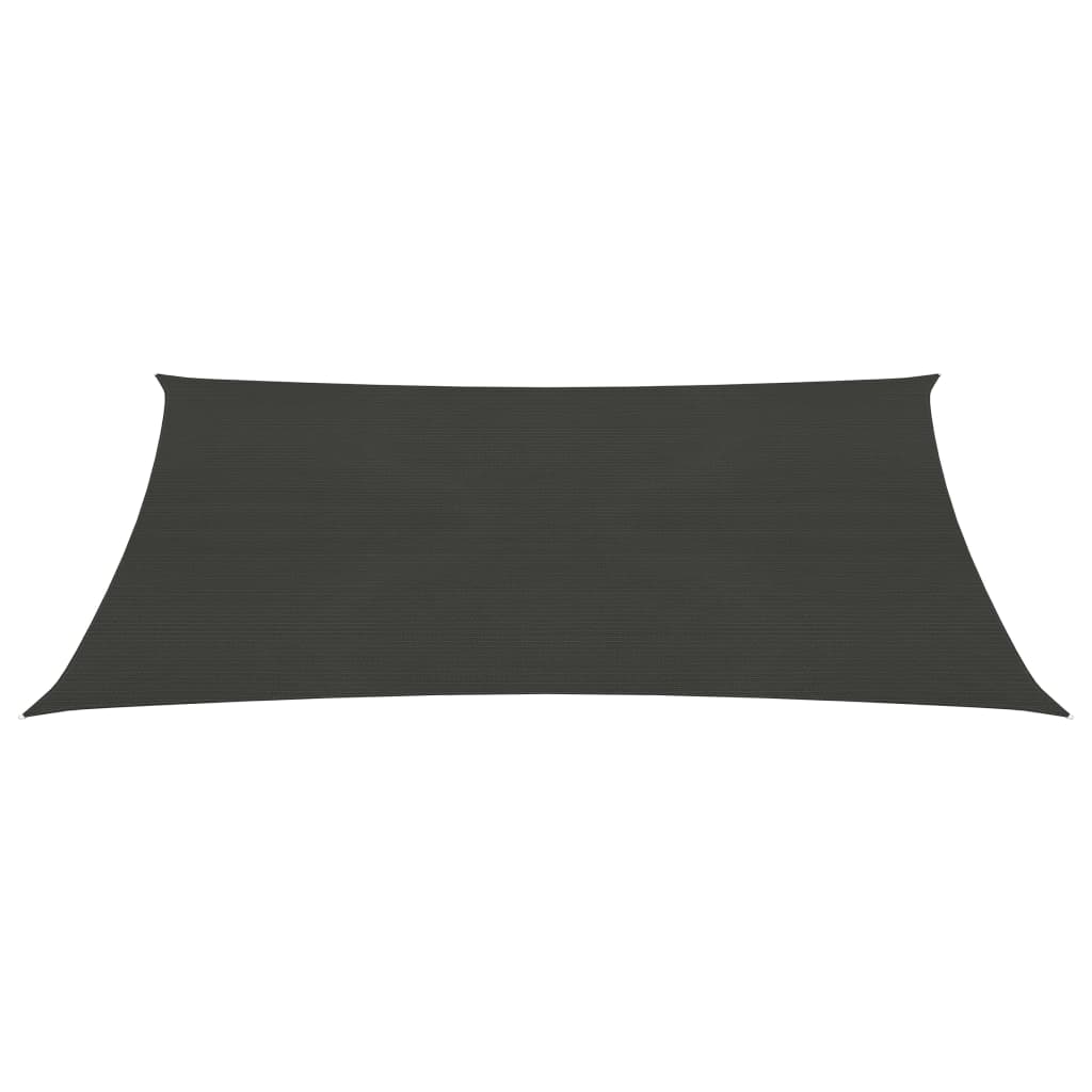 VidaXL Zonnezeil 160 g/m² 3,5x4,5 m HDPE antracietkleurig