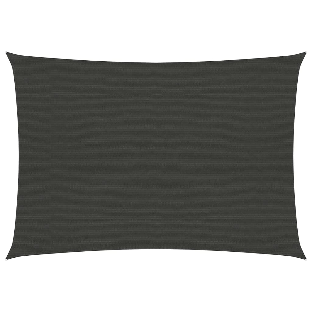 VidaXL Zonnezeil 160 g/m² 6x7 m HDPE antracietkleurig