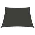 VidaXL Zonnezeil 160 g/m² 3/4x2 m HDPE antracietkleurig