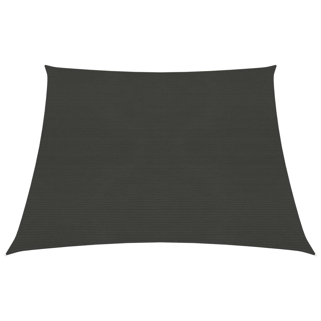 VidaXL Zonnezeil 160 g/m² 3/4x2 m HDPE antracietkleurig
