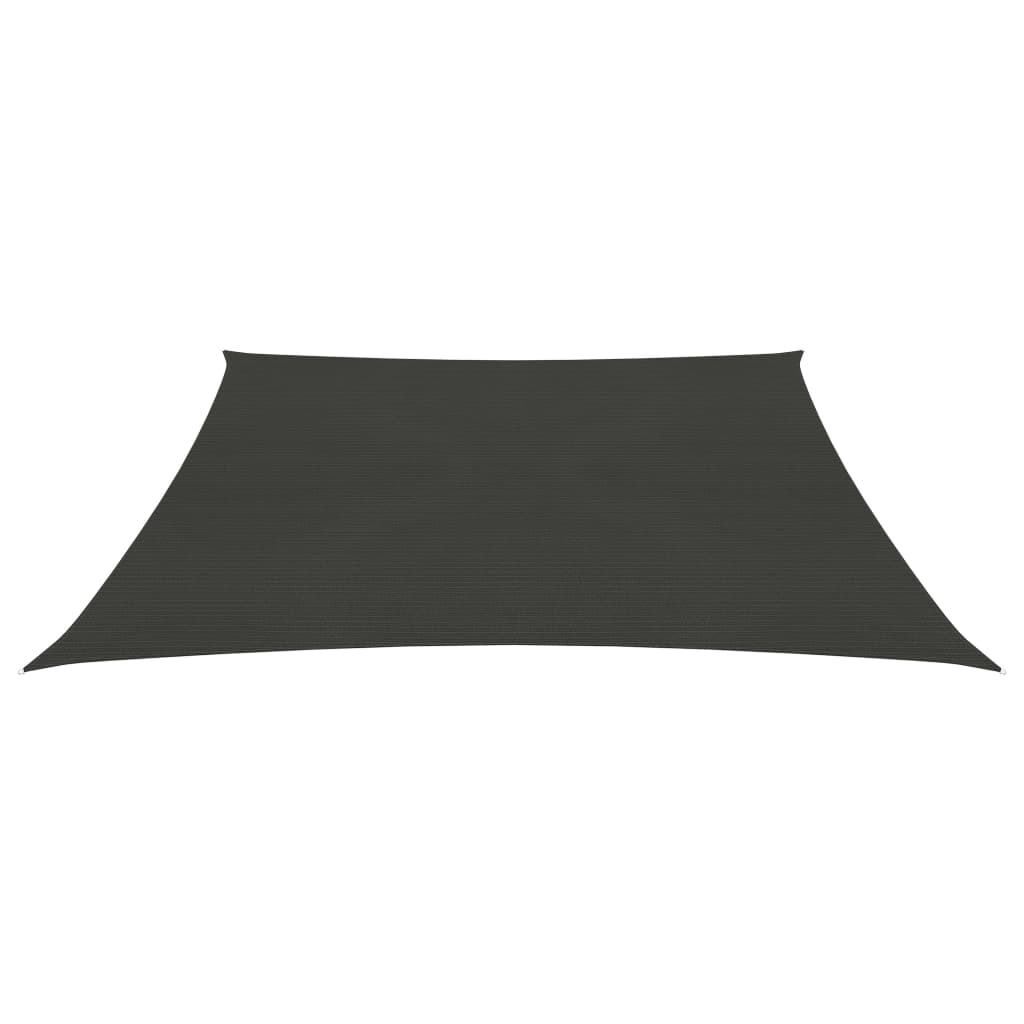 VidaXL Zonnezeil 160 g/m² 3/4x2 m HDPE antracietkleurig