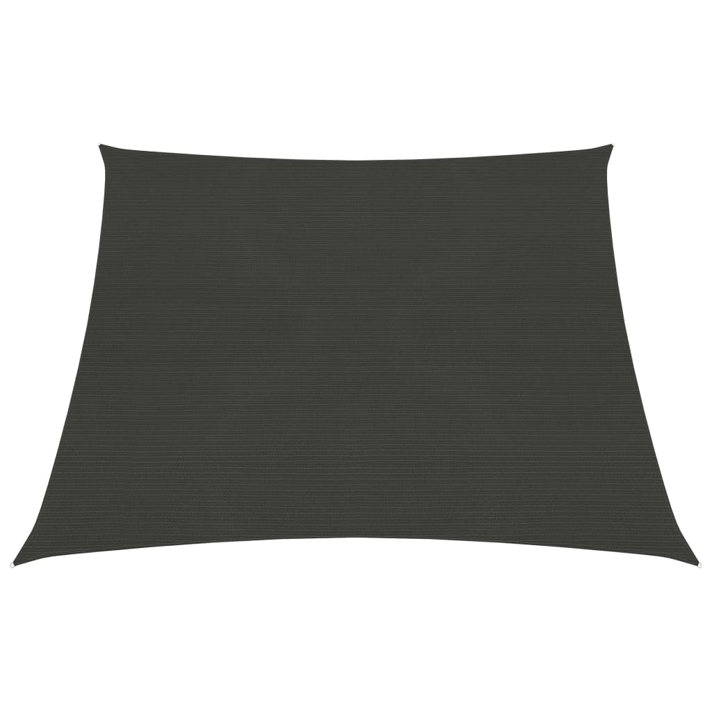 VidaXL Zonnezeil 160 g/m² 4/5x3 m HDPE antracietkleurig